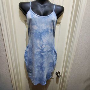 WILD FABLE Blue Tie Dye Bodycon Dress, Size L